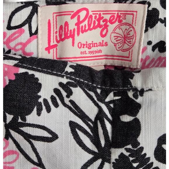 RARE Vintage Lilly Pulitzer Originals Pandamonium Panda WWF Resort Fit Pants, 6 - Picture 2 of 10